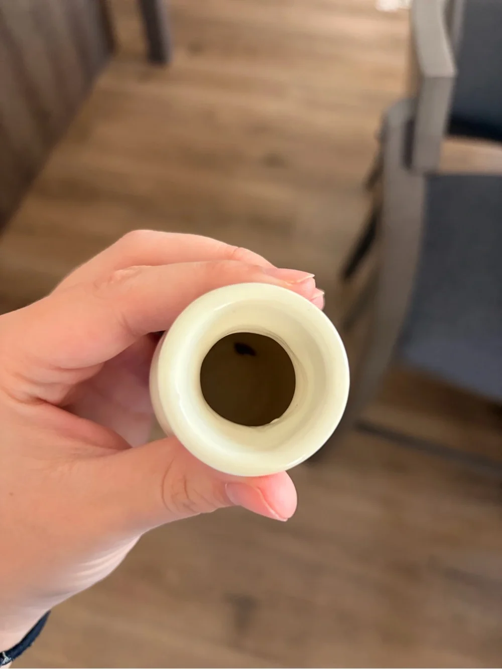 Handheld Cream Ceramic Vase - Home Accents